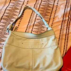 Mint colored shoulder bag